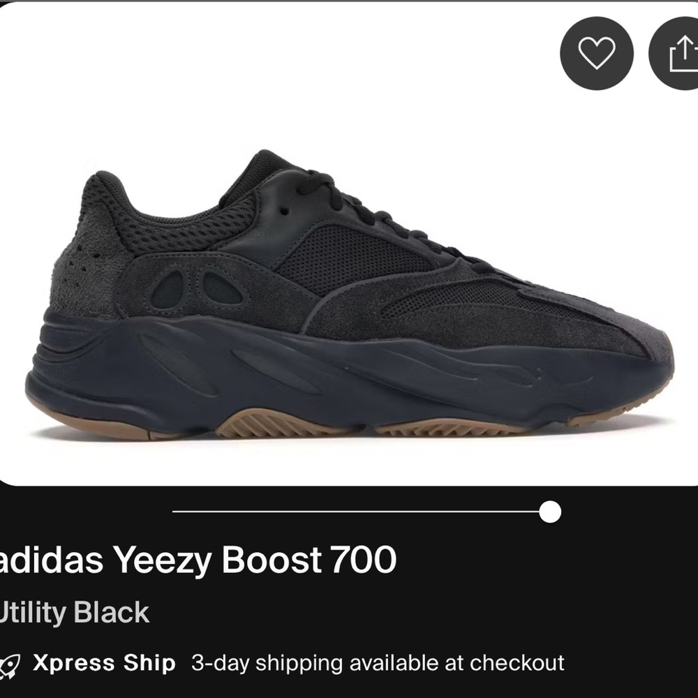 Adidas Yeezy Boost 700 in Utility Black